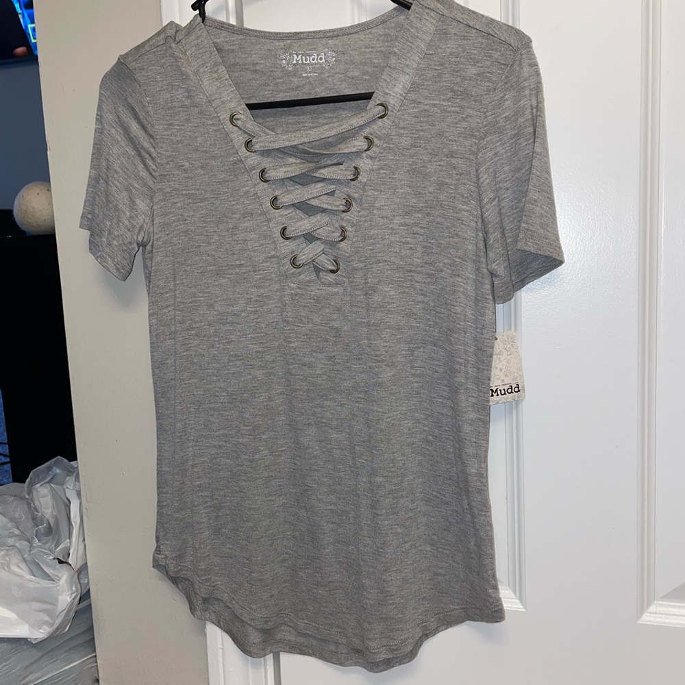Short Sleeve Lace Up